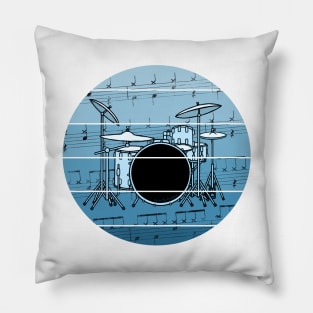 Jazz Drummer Music Notation Drum Teacher Musician Pillow