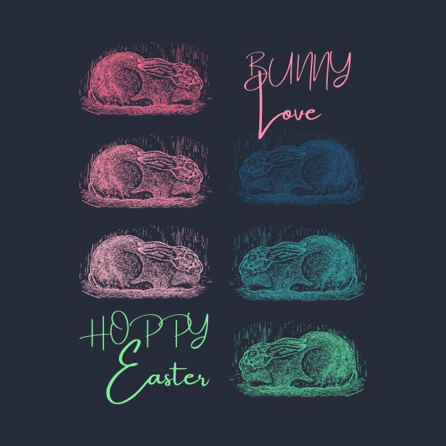 Bunny Love Hoppy Easter by Clue Sky