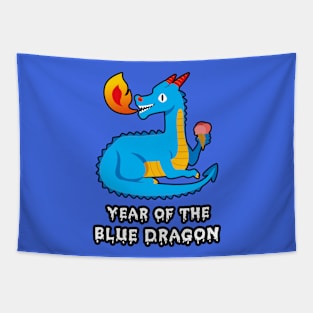 🐲 2024 Year of the Cute Blue Dragon Tapestry