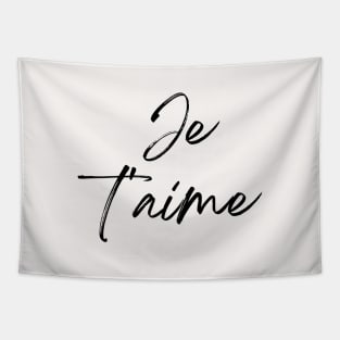 Je t'aime - I love you French Minimalist art Tapestry