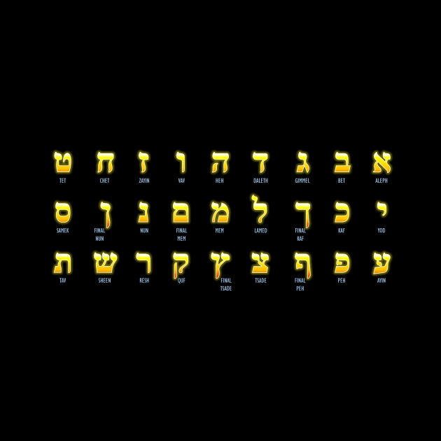 Hebrew Aleph Bet Fire by ETS Designs