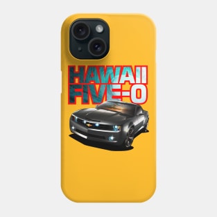 Hawaii Five-O Black Camaro (Red Outline) Phone Case