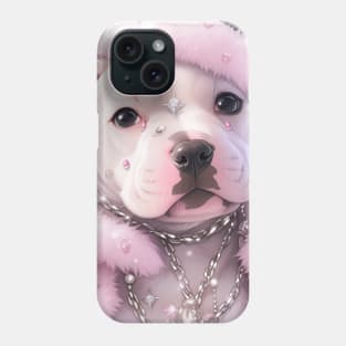 White Pit Bull Phone Case