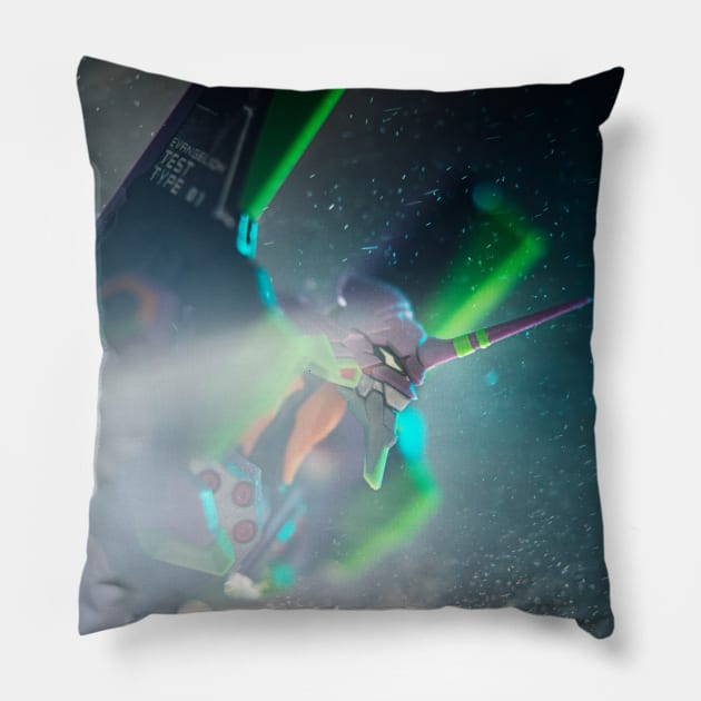 EVA Unit 01 in the Rain Pillow by Mikes Monsters