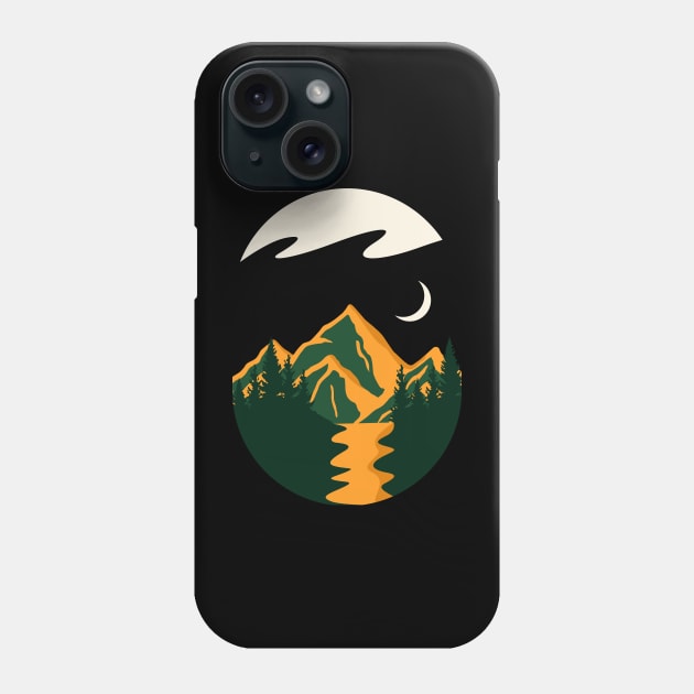 forest and hills retro style Phone Case by Faishal Wira