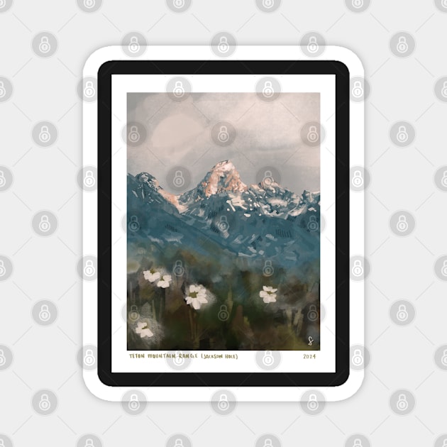 Grand Teton National Park Wyoming Magnet by sydneybrookeart