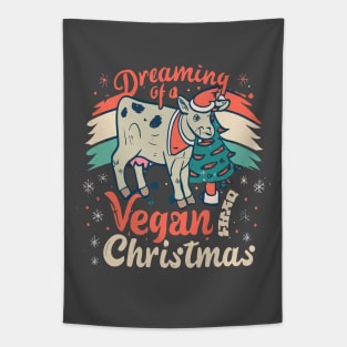 I'm Dreaming of a Vegan Christmas Funny Men Women Tapestry