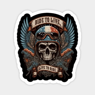 Ride to live, Live to ride Art Magnet