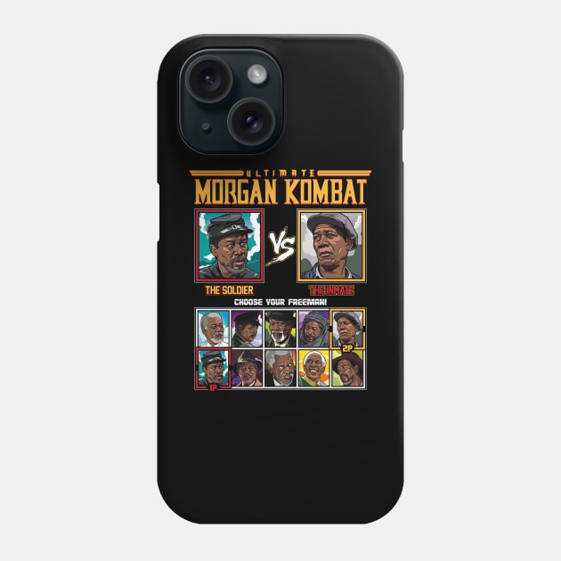 Morgan Freeman Fighter - Morgan Kombat Phone Case by RetroReview