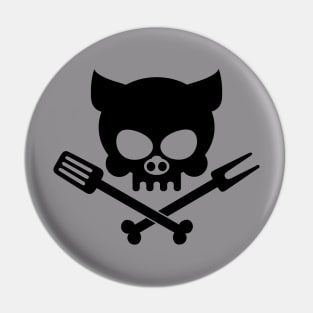 Crazy Guys Jolly Roger BLACK Pin