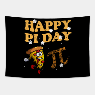 Happy Pi Day Mathematic Math Teacher Gifts Leopard Rainbow Tapestry