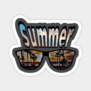 Summer Time Sunglasses Magnet