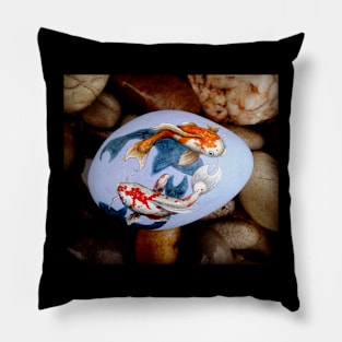 Koi Fish Pisces Rock Art Pillow