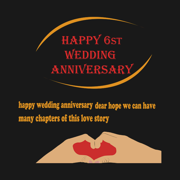 happy 6st wedding anniversary by best seller shop