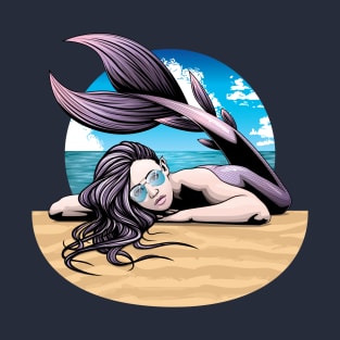 Sunbathing Mermaid T-Shirt