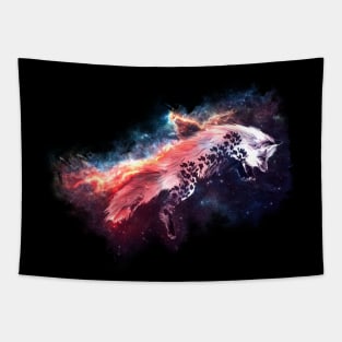 Nebula Flowers - Cute Fox Tapestry