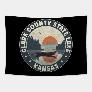 Clark County State Lake Kansas Sunset Tapestry