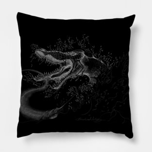 Barracuda Dragon in Negative Pillow