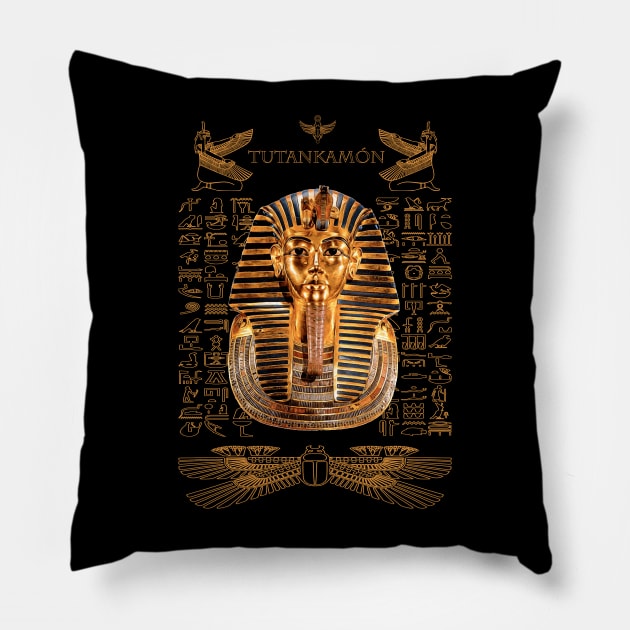 tutankamon Pillow by NRO Arte Digital