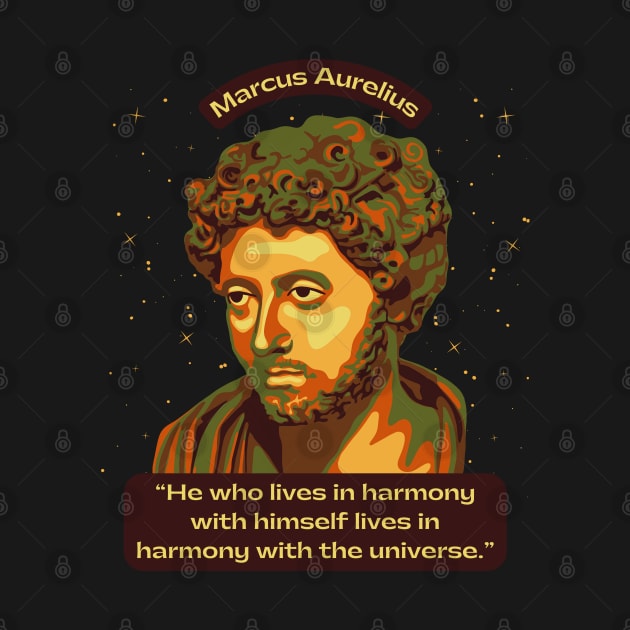 Marcus Aurelius Portrait and Quote by Slightly Unhinged