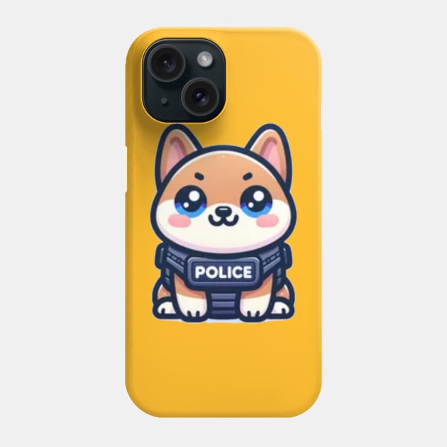 Kawaii Police K9 Phone Case by Maries Papier Bleu