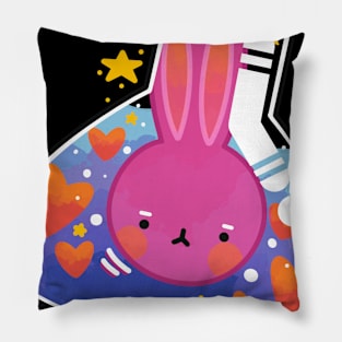 Cute Rabbit Design | Handmade Rabbit Illustration | By Atelier Serakara Pillow