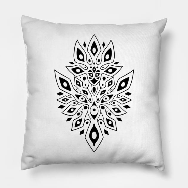 Paranoia - lines Pillow by Psychonautic