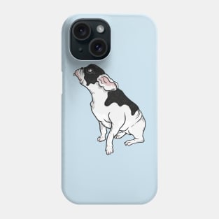 Black and white french bulldog Phone Case