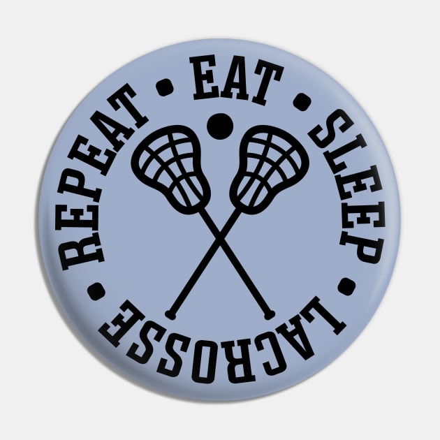 Eat Sleep Lacrosse Repeat Sport Cute Funny Pin by GlimmerDesigns