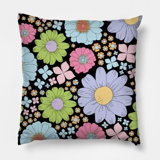 Retro Floral Pillow