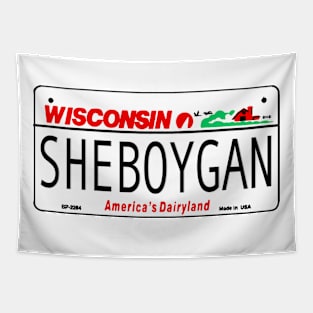 Sheboygan WI License Plate Design Tapestry