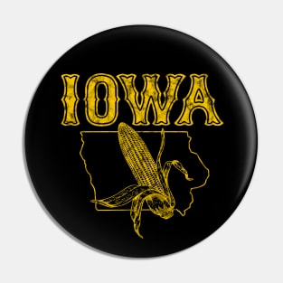 Vintage IOWA state corn design Pin