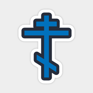 Orthodox cross (blue) Magnet