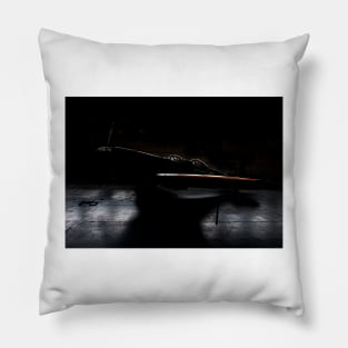 RAF Spitfire in the Hangar Pillow