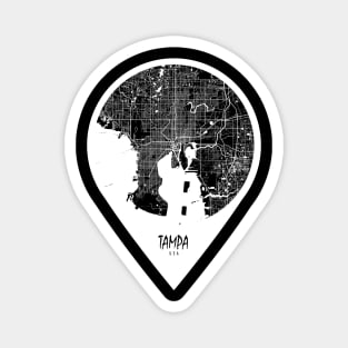 Tampa, USA City Map - Travel Pin Magnet