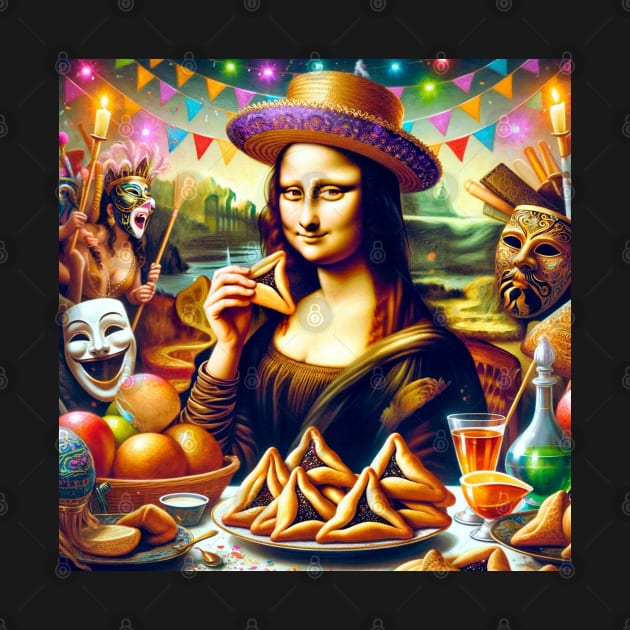 Mona Lisa's Purim Feast: A Masterpiece Celebration by Edd Paint Something