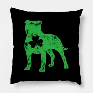 Pit Bull St Patricks Day Dog Shamrock Pillow