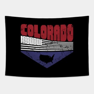 Retro Vintage Colorado USA Tapestry