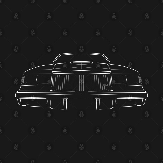 front/profile - 1987 Buick Grand National GNX - stencil, white by mal_photography