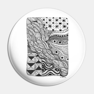 Abstract illustration black and white drawing pattern Pin