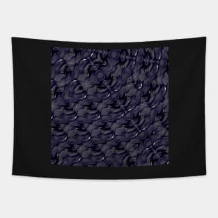 Deep Dark Plum Violet Ornamental Pattern Tapestry