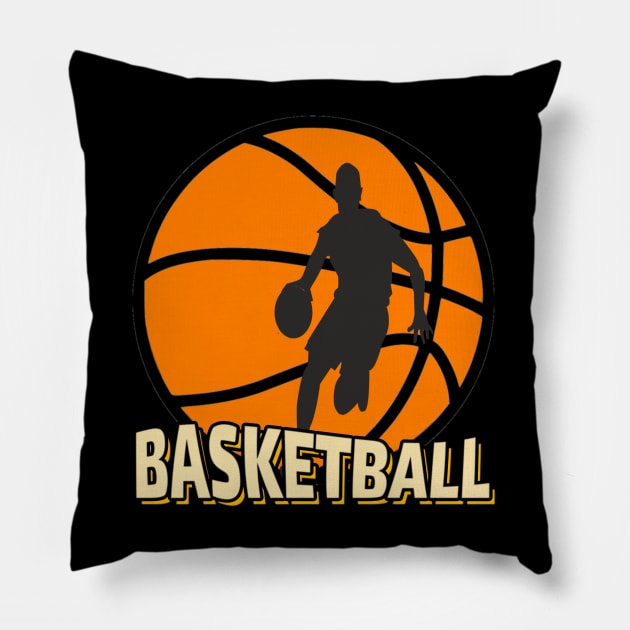 Retro basketball march madness Pillow by 4wardlabel
