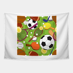 Sport ball seamless pattern Tapestry