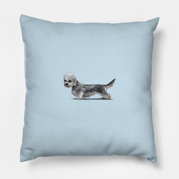 The Dandie Dinmont Terrier Pillow by Elspeth Rose Design