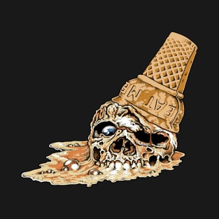 Vanilla Death Cone - Ice Cream Skull T-Shirt