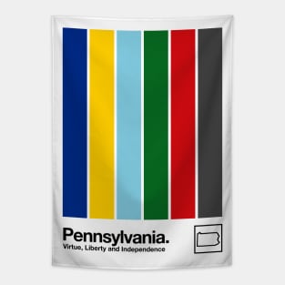 Pennsylvania // Original Flag Aesthetic Colors Design Tapestry