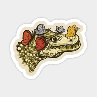 Croc and Butterflies Magnet