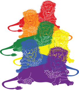 LGBT Gay Pride Lions 2 Magnet