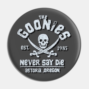 The Goonies Movie Never Say Die 80s Film Skull Pin