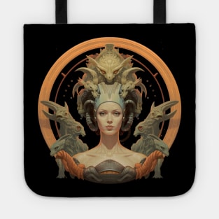 Hyper-Realistic Sci-Fi Baroque Alien Queen Tote